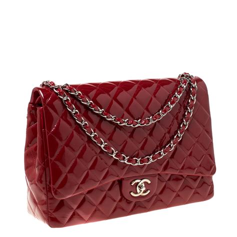 chanel red double flap bag|chanel double flap shoulder bag.